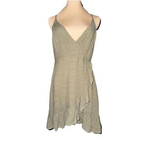 Pacsun Lottie Moss Green Mini Dress Sz L Women Babydoll Y2K NEW!
